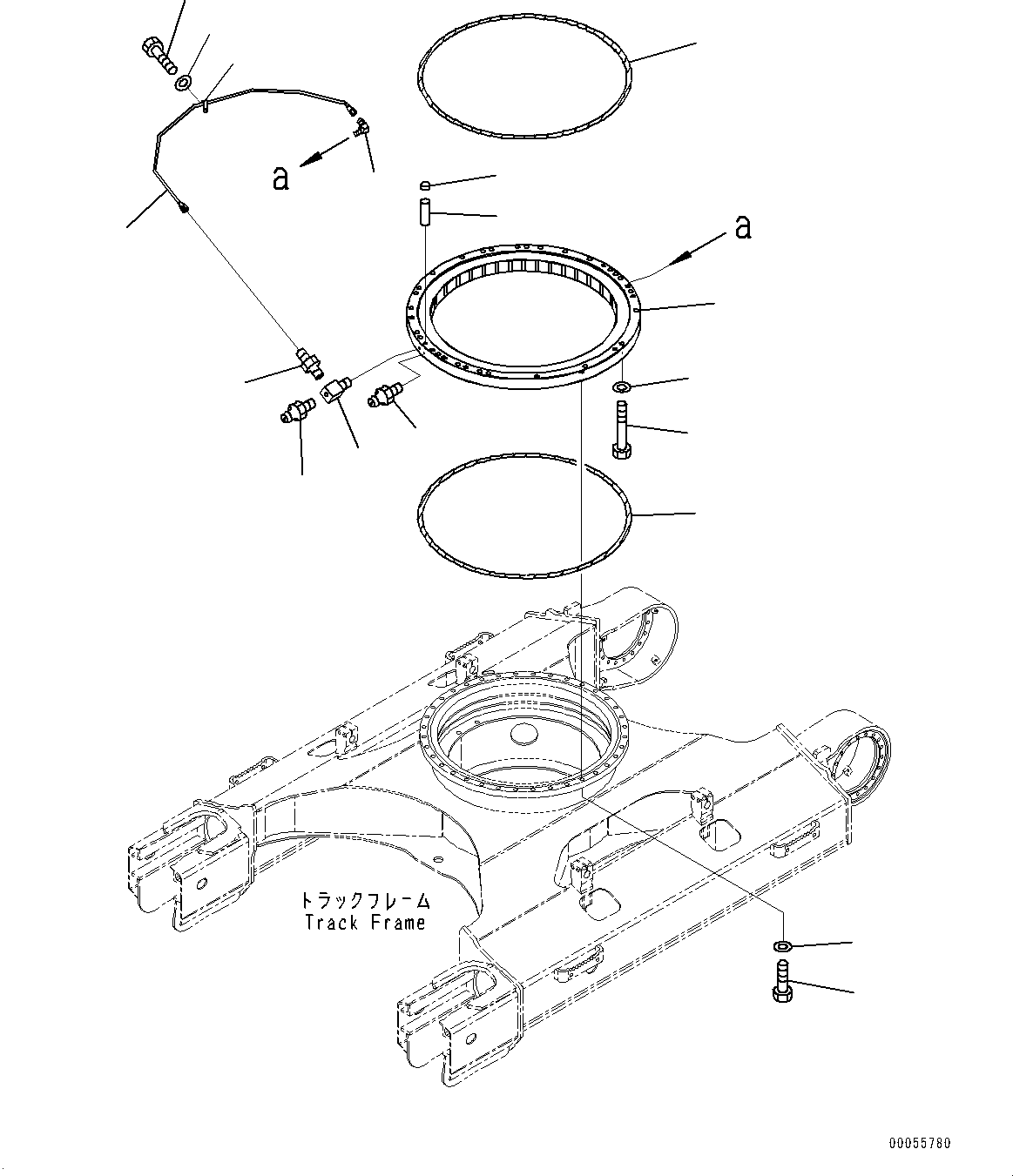 Komatsu parts book diagram for PC170LC-10 S/N 30001-UP: SWING CIRCLE (#30001-)