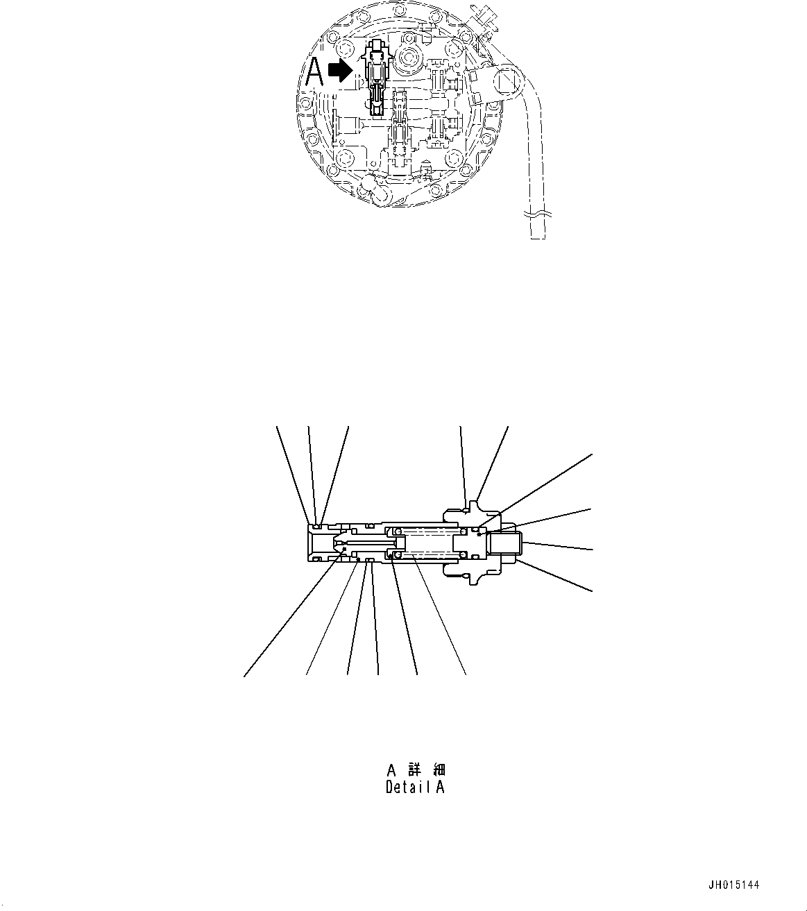 Komatsu parts book diagram for PC170LC-10 S/N 30001-UP: SWING MACHINERY AND MOTOR, INNER PARTS (4/8) (#30001-)