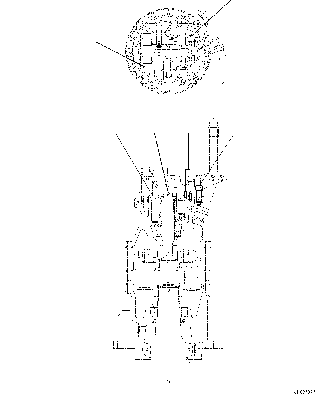 Komatsu parts book diagram for PC170LC-10 S/N 30001-UP: SWING MACHINERY AND MOTOR, INNER PARTS (5/8) (#30001-)