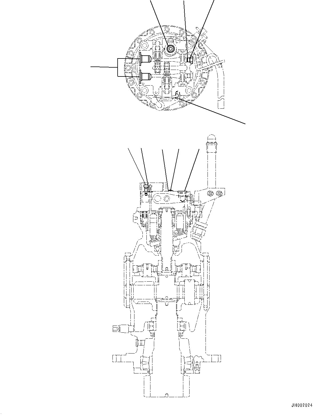 Komatsu parts book diagram for PC170LC-10 S/N 30001-UP: SWING MACHINERY AND MOTOR, INNER PARTS (7/8) (#30001-)