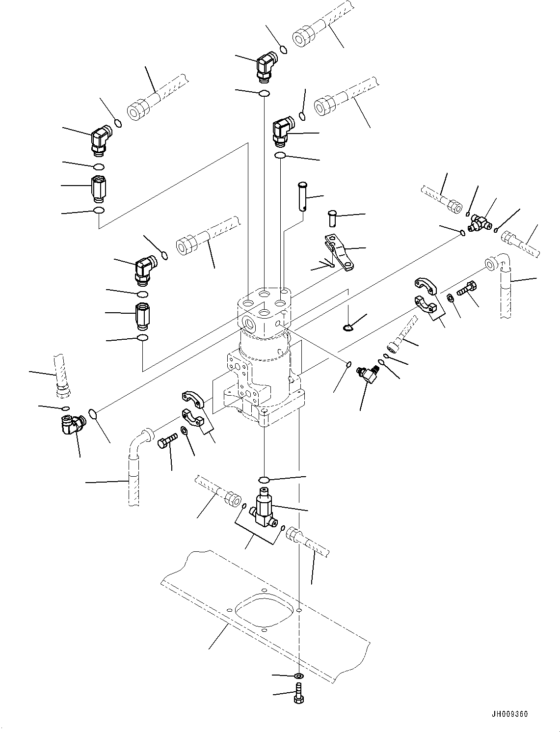 Komatsu parts book diagram for PC170LC-10 S/N 30001-UP: SWIVEL JOINT, CONNECTING PARTS (#30001-)
