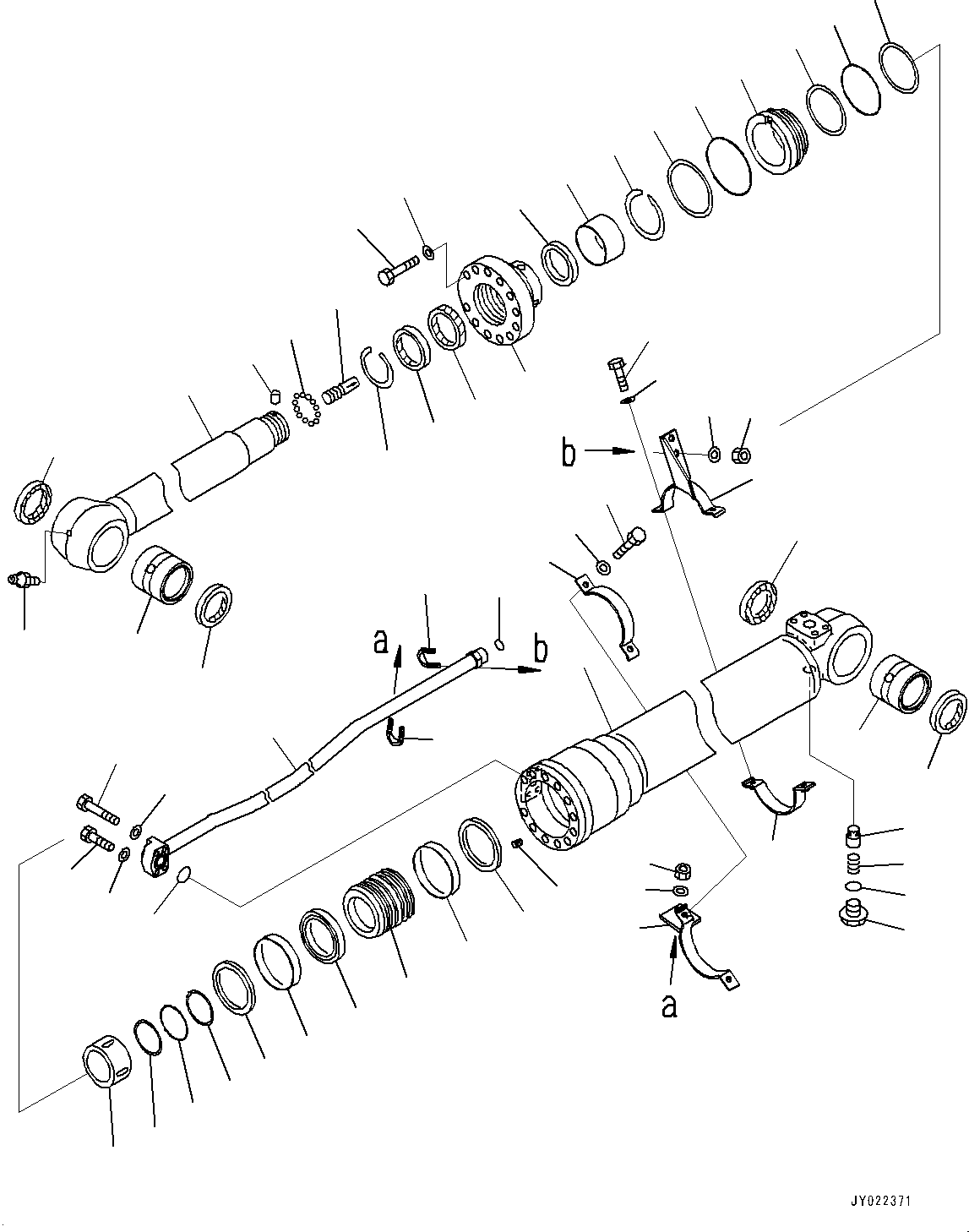 Komatsu parts book diagram for PC170LC-10 S/N 30001-UP: ARM CYLINDER (#30001-)