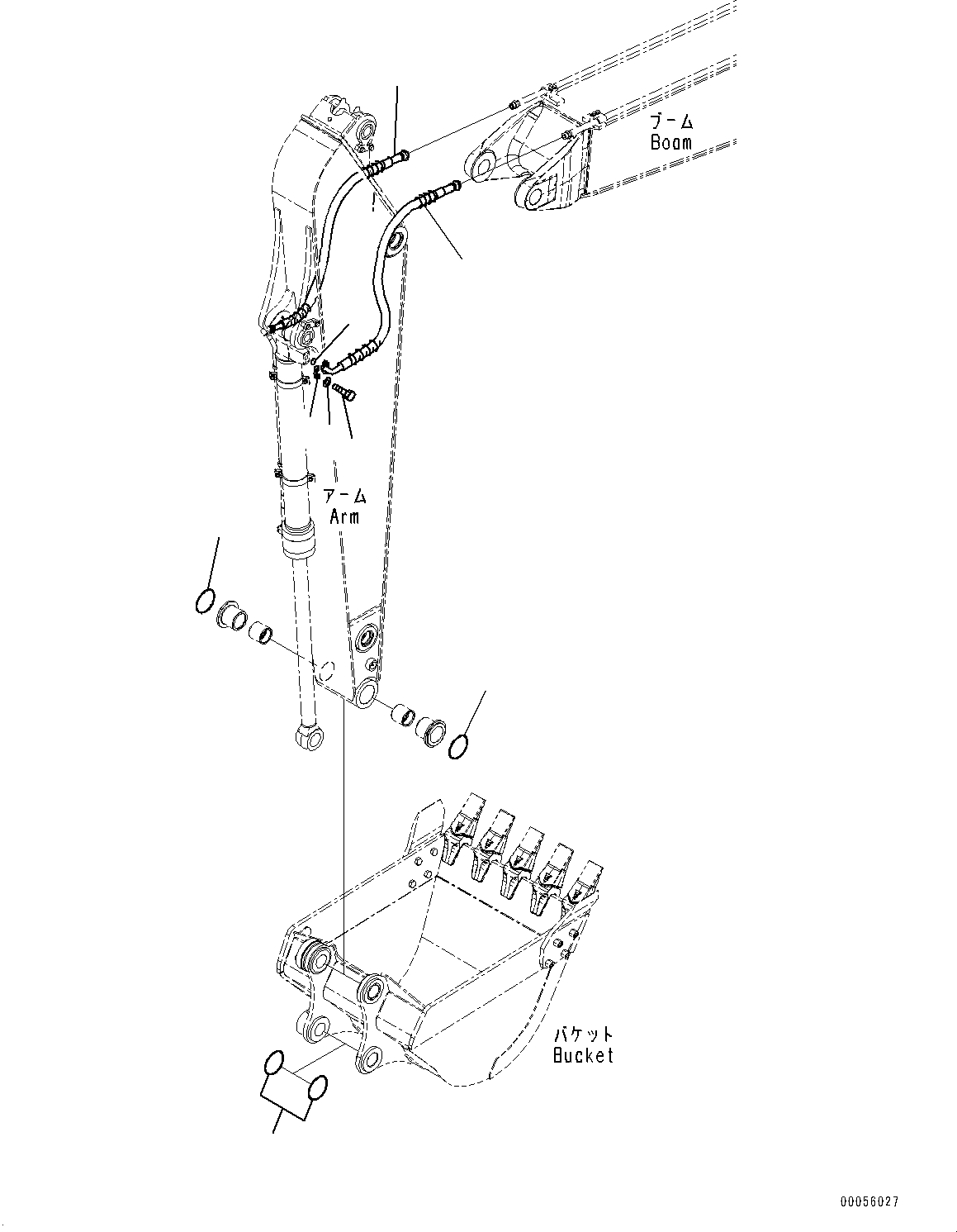 Komatsu parts book diagram for PC170LC-10 S/N 30001-UP: ARM, BUCKET CYLINDER PIPING (#30906-)