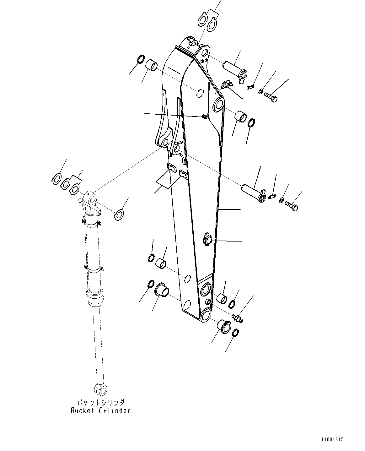 Komatsu parts book diagram for PC170LC-10 S/N 30001-UP: ARM, ARM AND PIN (#30001-)