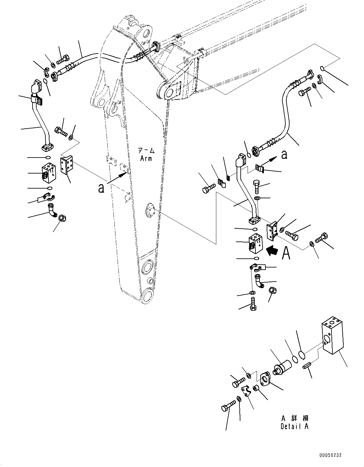 Komatsu parts book diagram for PC170LC-10 S/N 30001-UP: ARM, ADDITIONAL PIPING (#30906-)