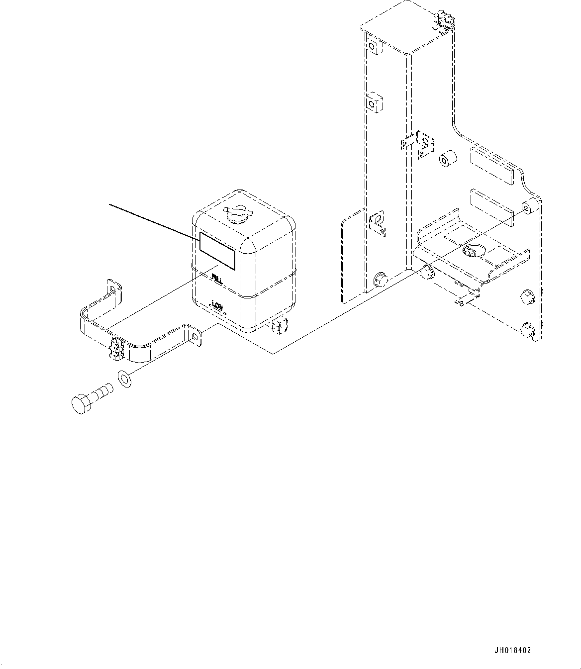 Komatsu parts book diagram for PC170LC-10 S/N 30001-UP: COOLANT DECAL (#30001-)