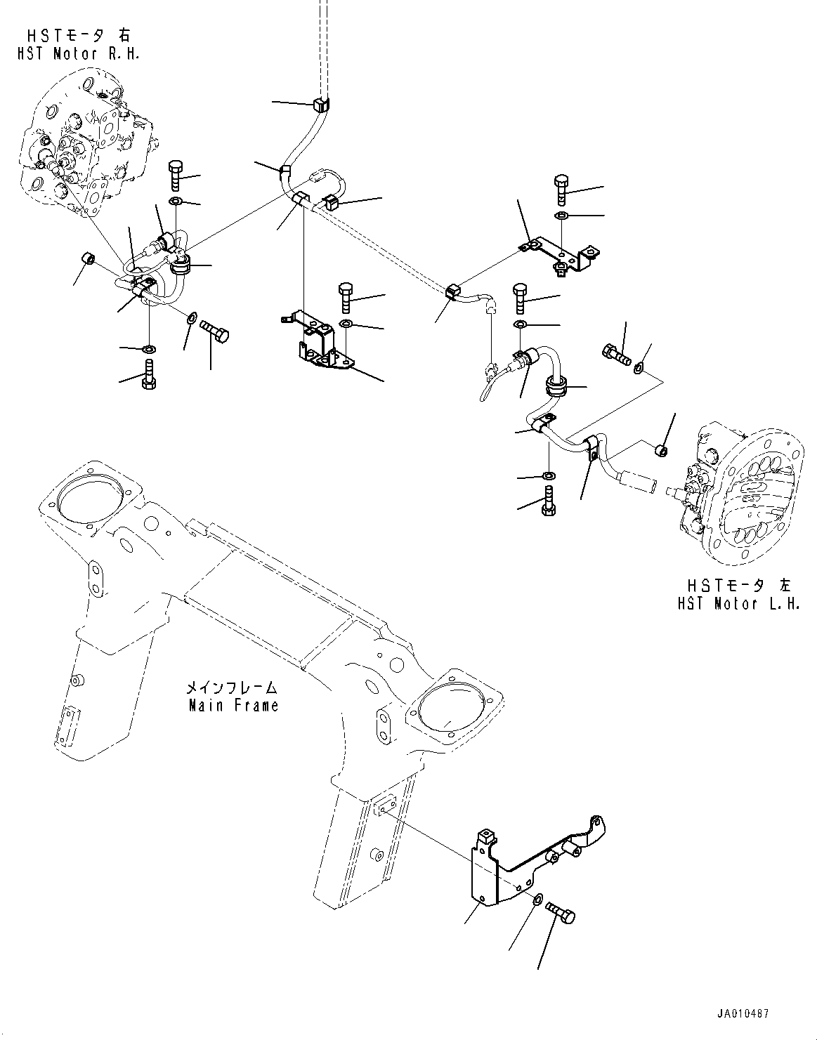 Bulldozers Komatsu / D37PXI-23 S/N 80179-UP(0000764c) / Electric Wiring Harness, Mounting (3/3) (#80179-)(E002005 : E0200-001005)