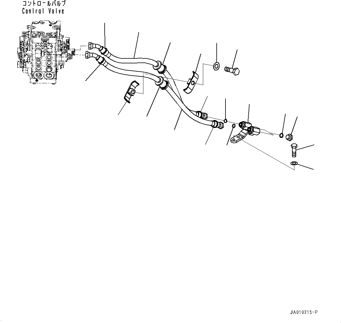 Bulldozers Komatsu / D37PXI-23 S/N 80179-UP(0000764c) / Rear Hydraulic Piping (#80179-)(H013001 : H2250-001001)