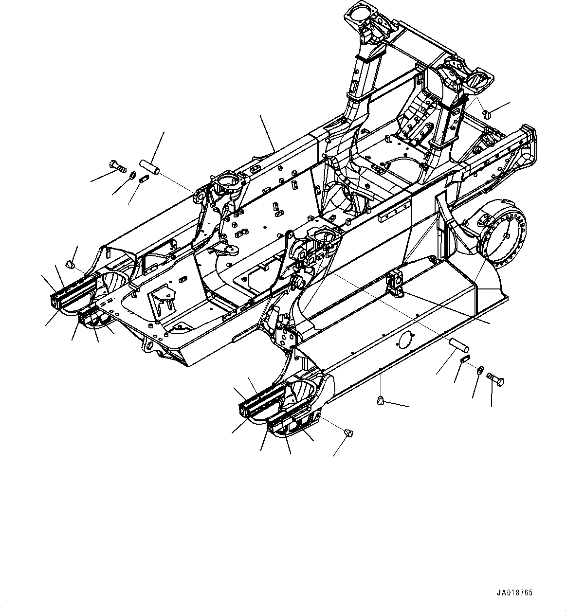 Bulldozers Komatsu / D37PXI-23 S/N 80179-UP(0000764c) / Main Frame (#80179-)(J001001 : J2110-001001)