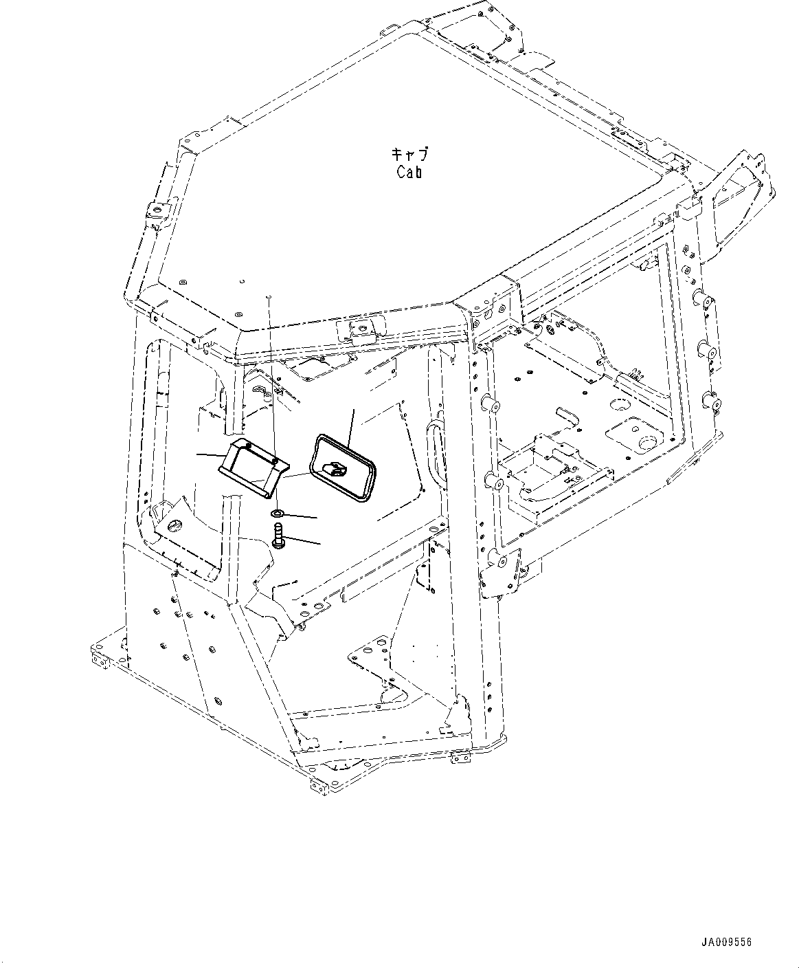 Bulldozers Komatsu / D37PXI-23 S/N 80179-UP(0000764c) / Cab, Rearview Mirror (#80179-)(K013021 : K0210-002021)