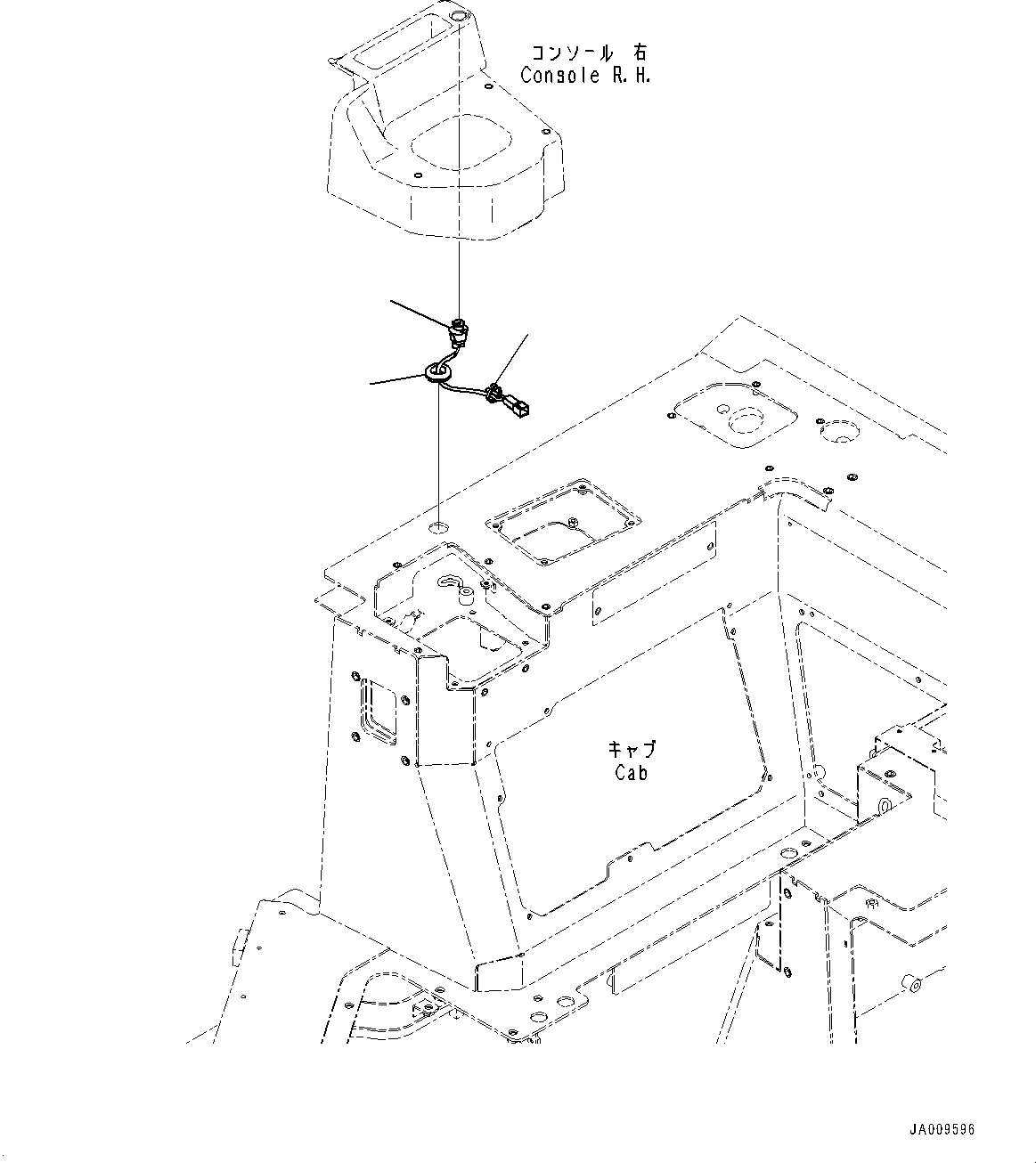 Bulldozers Komatsu / D37PXI-23 S/N 80179-UP(0000764c) / Cab, Horn Switch (#80179-)(K013047 : K0210-002046)