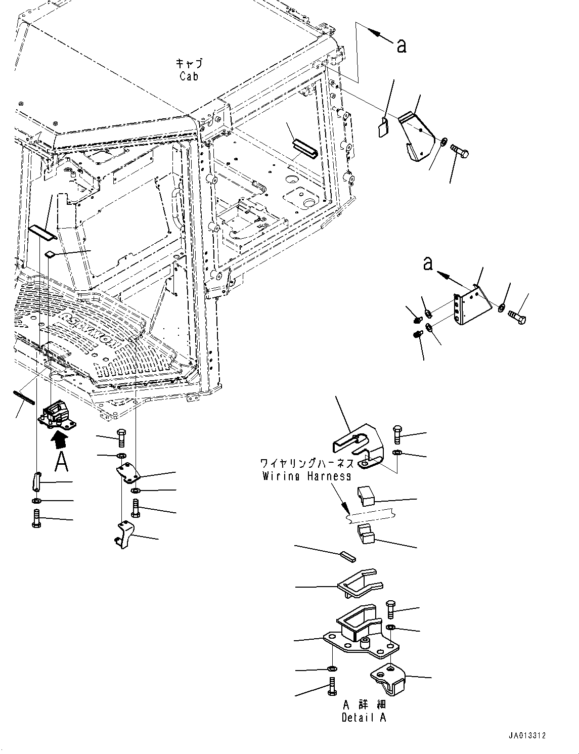 Bulldozers Komatsu / D37PXI-23 S/N 80179-UP(0000764c) / Cab Electrical Unit, Cover and Sheet (#80179-)(K017003 : K0230-001003)