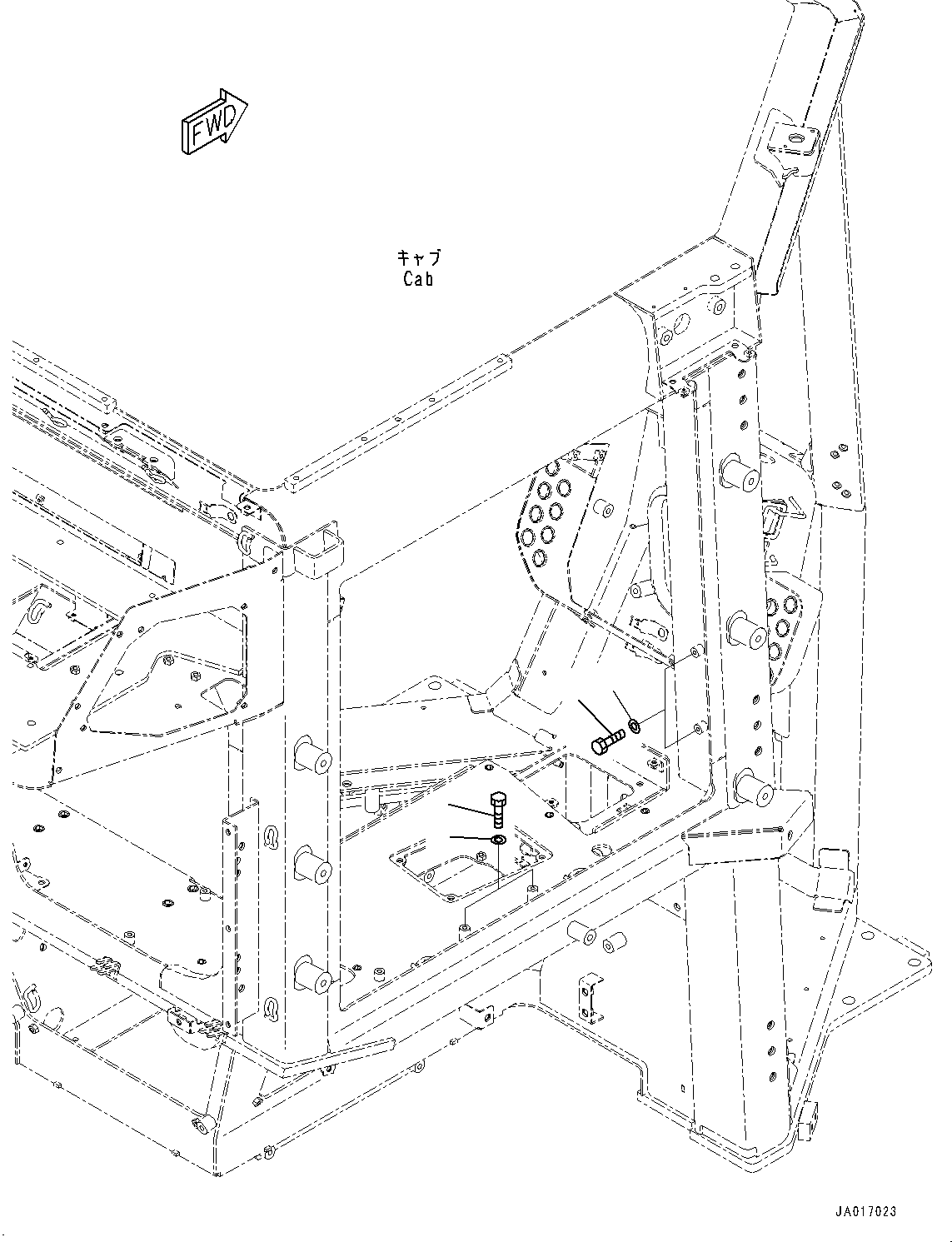 Bulldozers Komatsu / D37PXI-23 S/N 80179-UP(0000764c) / Cab Electrical Unit, Bolt (#80179-)(K017012 : K0230-001010)