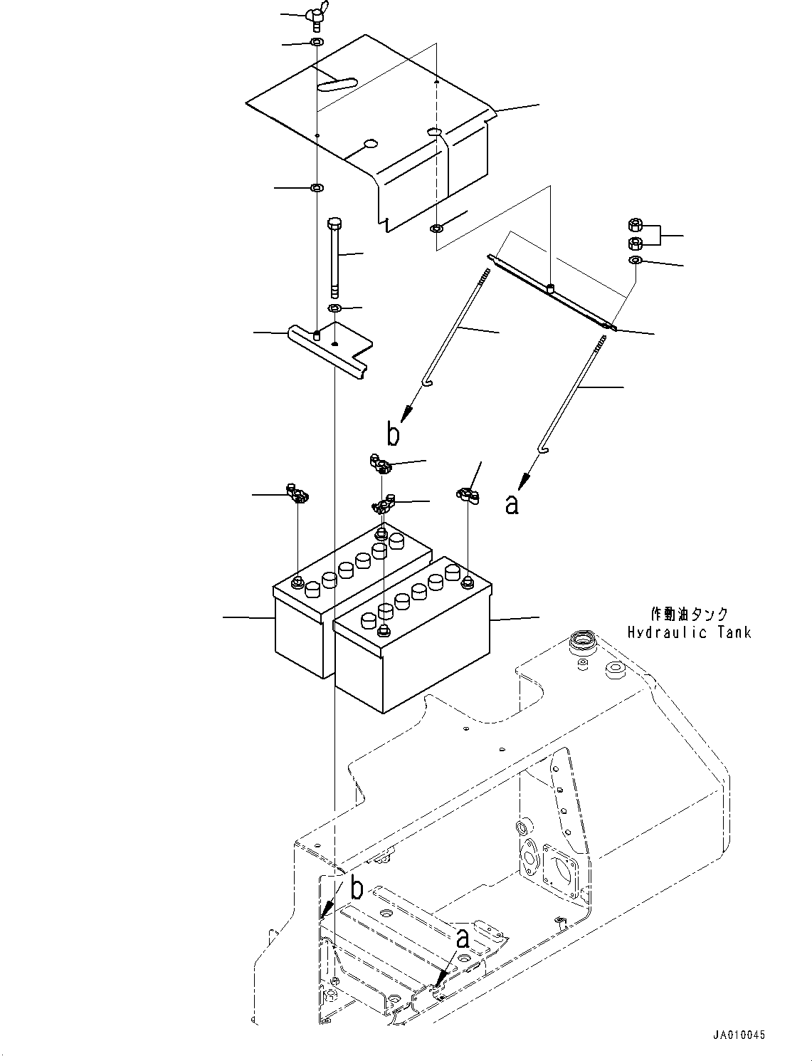 Bulldozers Komatsu / D37EXI-23 S/N 80179-UP(0000769c) / Battery (#80179-)(E001001 : E0100-001001)