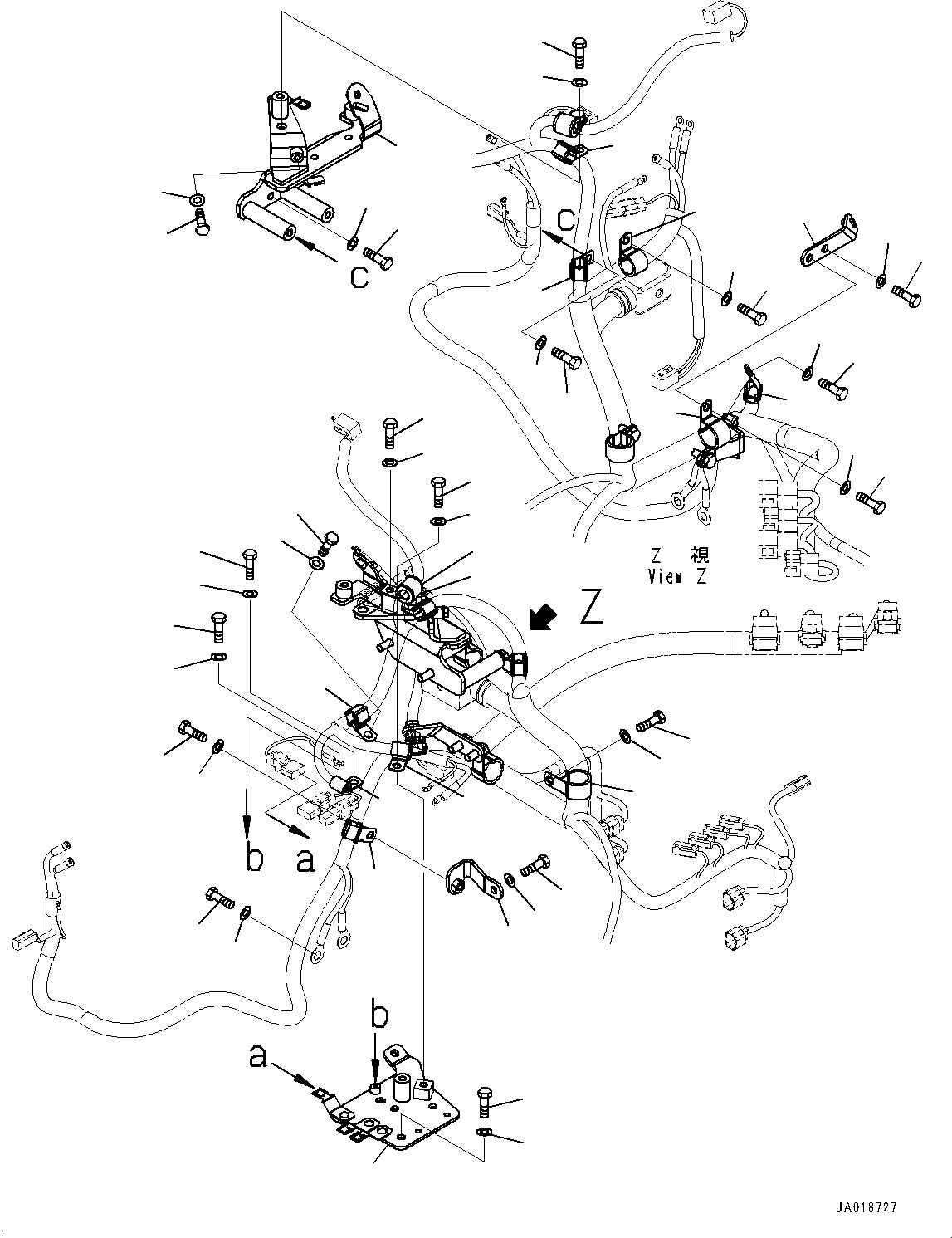 Bulldozers Komatsu / D37EXI-23 S/N 80179-UP(0000769c) / Electric Wiring Harness, Mounting (1/3) (#80179-)(E002002 : E0200-001002)