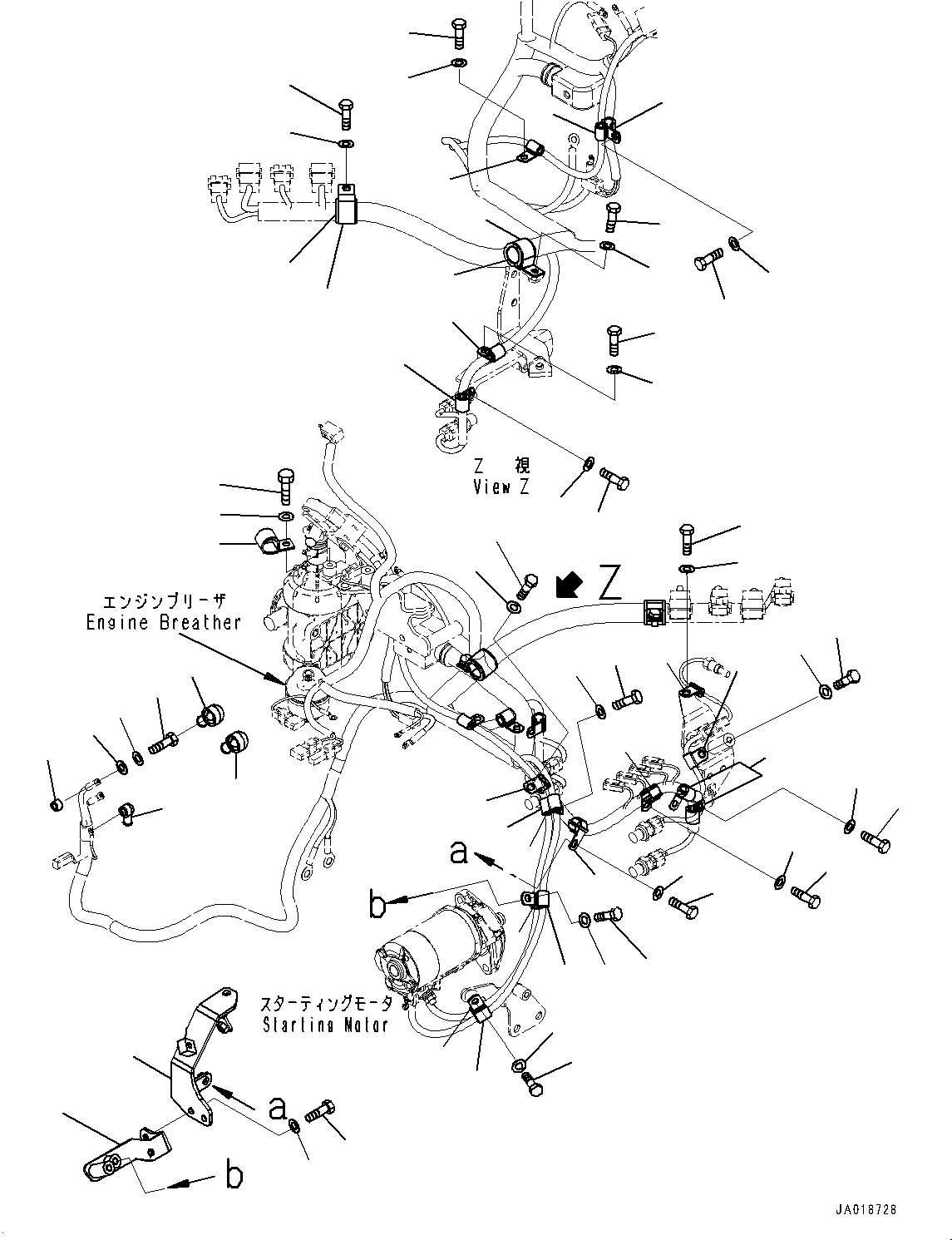 Bulldozers Komatsu / D37EXI-23 S/N 80179-UP(0000769c) / Electric Wiring Harness, Mounting (2/3) (#80179-)(E002003 : E0200-001003)