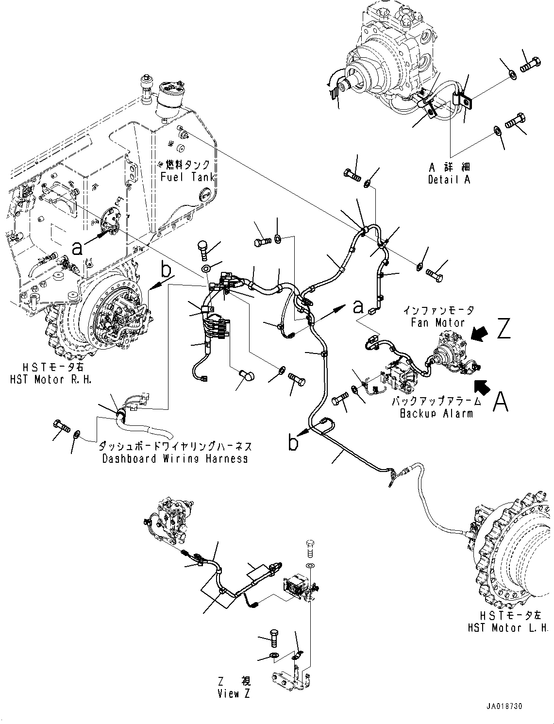 Bulldozers Komatsu / D37EXI-23 S/N 80179-UP(0000769c) / Electric Wiring Harness, Fuel Tank Wiring Harness (#80179-)(E002006 : E0200-001006)