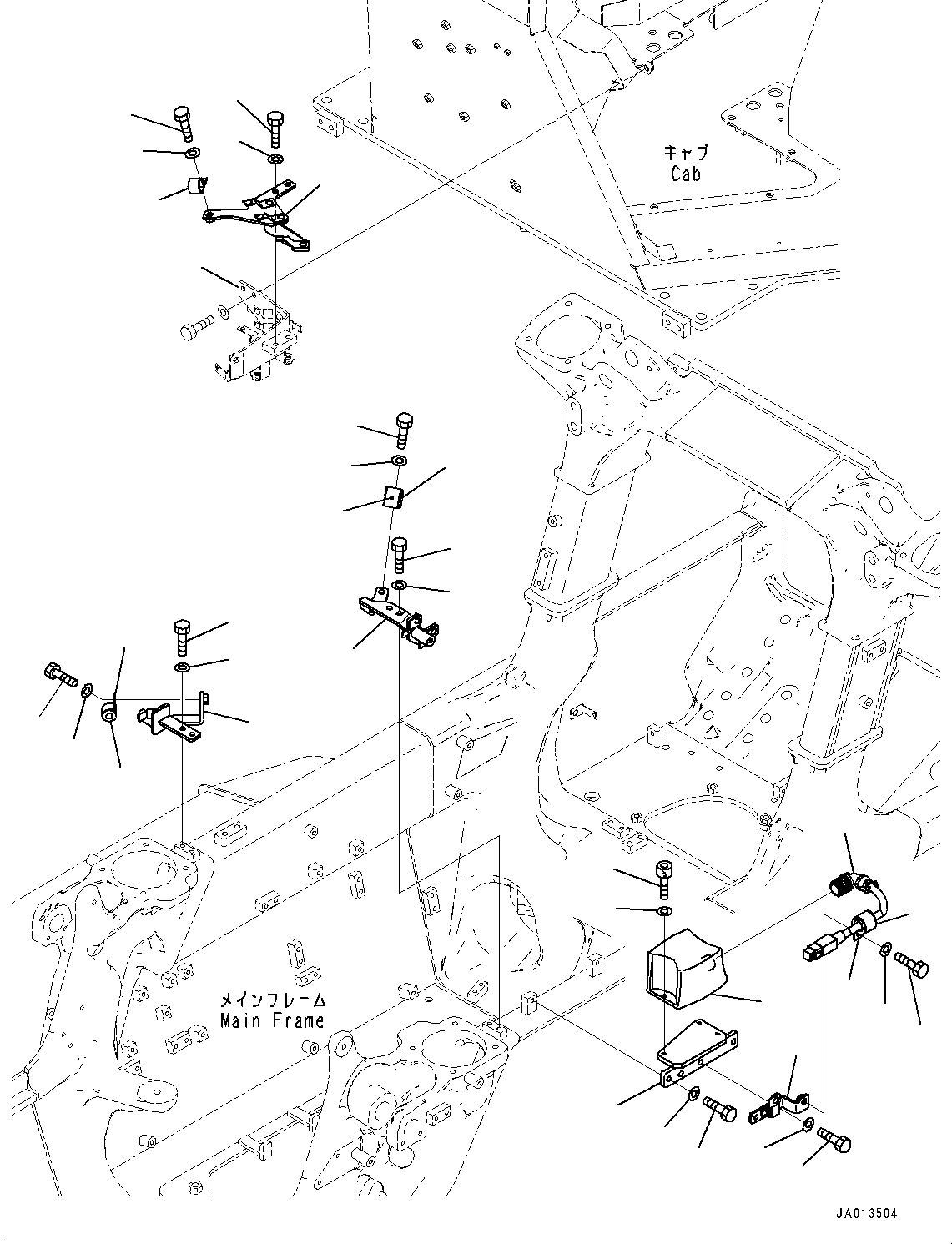 Bulldozers Komatsu / D37EXI-23 S/N 80179-UP(0000769c) / ICT Electric Wiring Harness, Main Frame Wiring Harness (#80179-)(E003001 : E0201-001001)