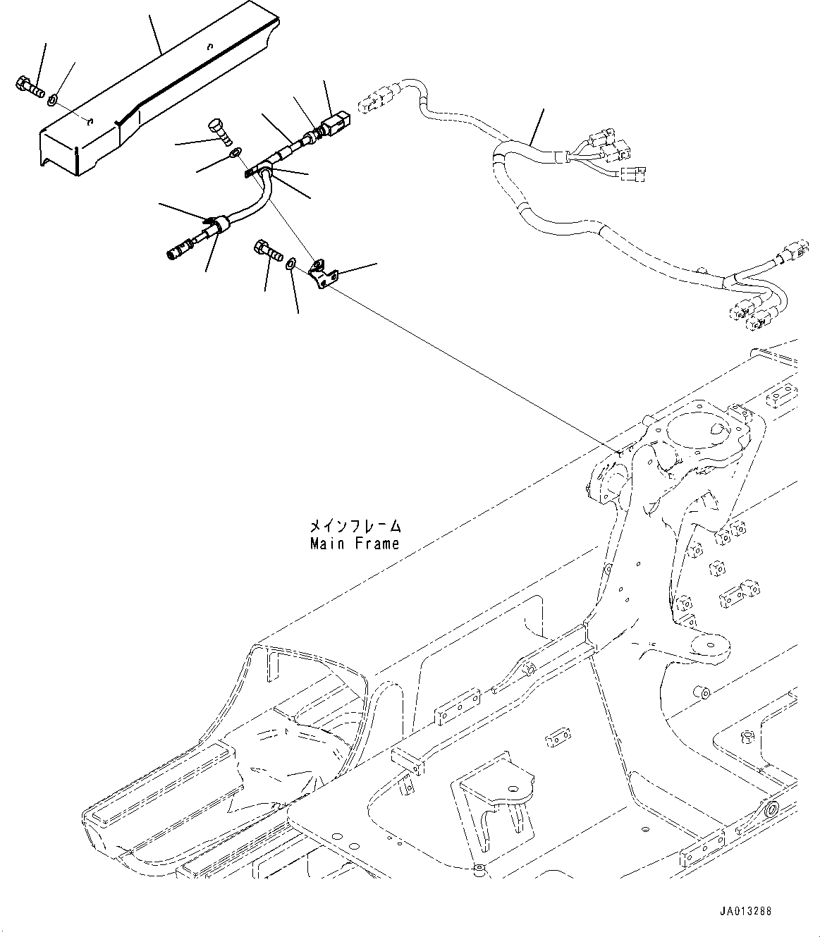 Bulldozers Komatsu / D37EXI-23 S/N 80179-UP(0000769c) / ICT Electric Wiring Harness, Lift Cylinder Wiring Harness (#80179-)(E003003 : E0201-001003)