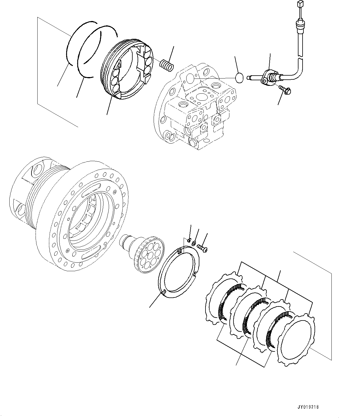 Bulldozers Komatsu / D37EXI-23 S/N 80179-UP(0000769c) / Final Drive, HST Motor, R.H. (4/4) (#80179-)(F001013 : F2380-001013)