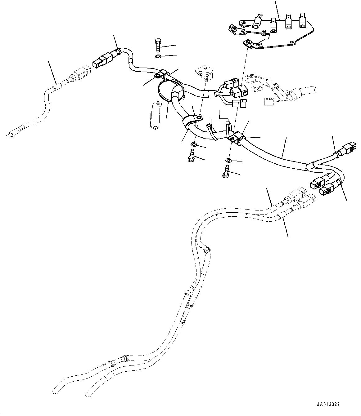 Bulldozers Komatsu / D37EXI-23 S/N 80179-UP(0000769c) / Cab Electrical Unit, Wiring Harness (2/2) (#80179-)(K021005 : K0230-005005)