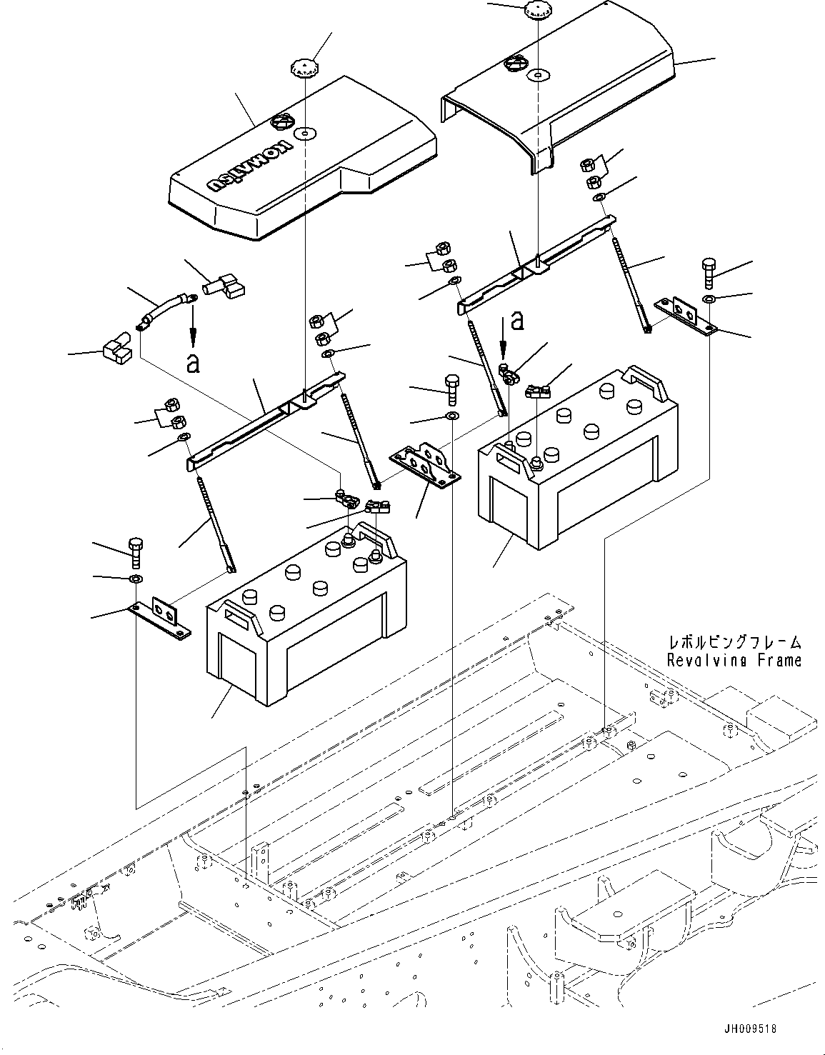 Excavators Komatsu / HB335-1 S/N 1001-UP(0000782c) / Battery (#1001-)(E001001 : E0100-001001)