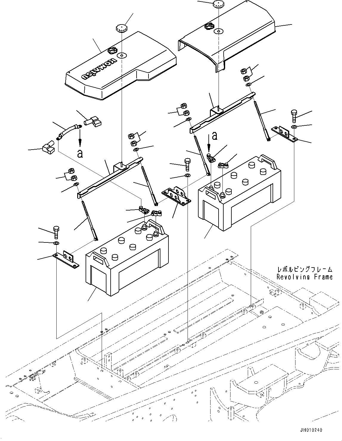 Excavators Komatsu / HB335-1 S/N 1001-UP(0000782c) / Battery (#1001-)(E002001 : E0100-002001)