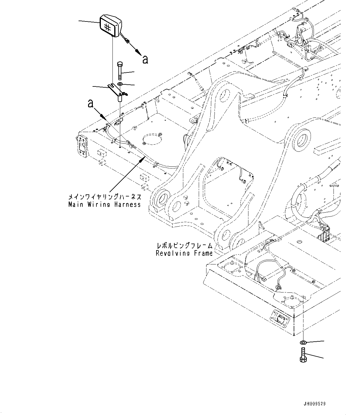 Excavators Komatsu / HB335-1 S/N 1001-UP(0000782c) / Electric Wiring Harness, Working Lamp (#1001-)(E003014 : E0200-001013)