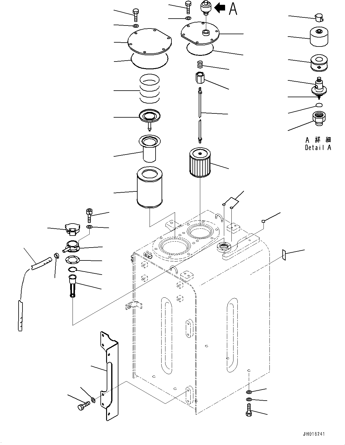 Excavators Komatsu / HB335-1 S/N 1001-UP(0000782c) / Hydraulic Tank, Element and Strainer (#1014-)(H002003 : H0110-002002A)