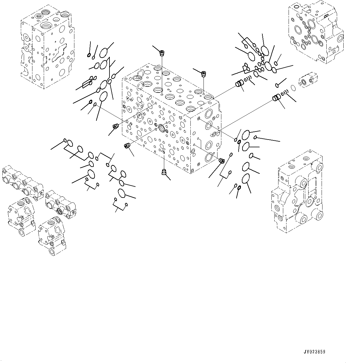 Excavators Komatsu / HB335-1 S/N 1001-UP(0000782c) / Control Valve, Inner Parts (3/22) (#1001-)(H003003 : H0120-001003)
