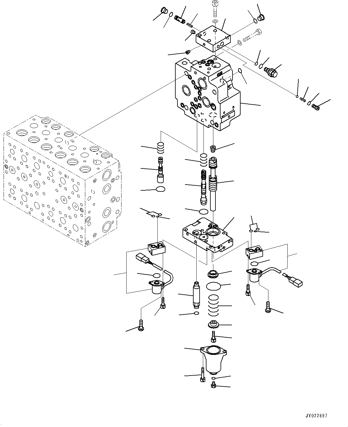 Excavators Komatsu / HB335-1 S/N 1001-UP(0000782c) / Control Valve, Inner Parts (12/24) (#1001-)(H004012 : H0120-002012)