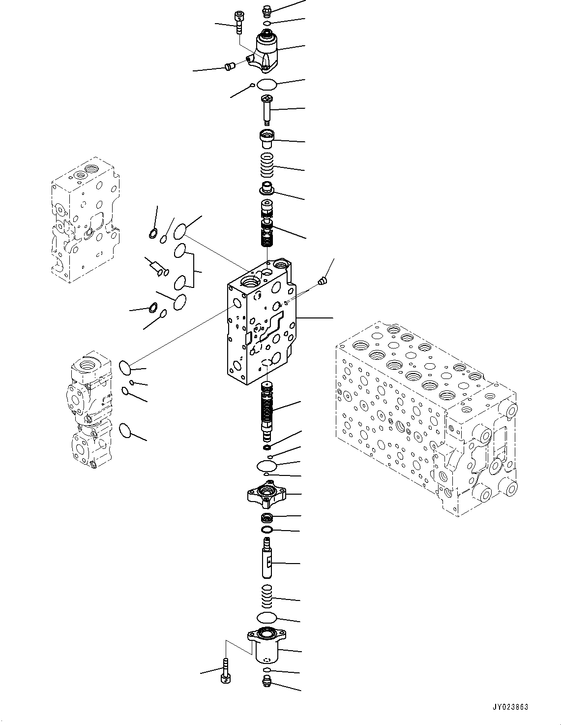 Excavators Komatsu / HB335-1 S/N 1001-UP(0000782c) / Control Valve, Inner Parts (14/22) (#1001-)(H003014 : H0120-001014)