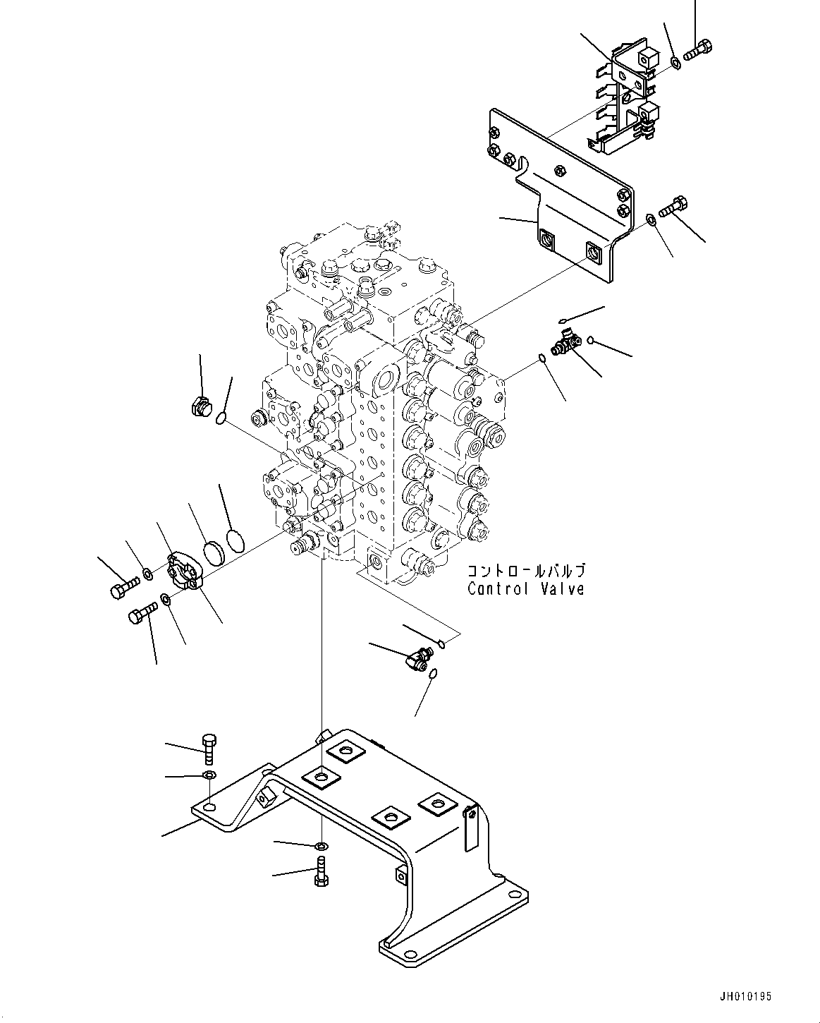 Excavators Komatsu / HB335-1 S/N 1001-UP(0000782c) / Control Valve, Control Valve Mounting (#1001-)(H003024 : H0120-001024)