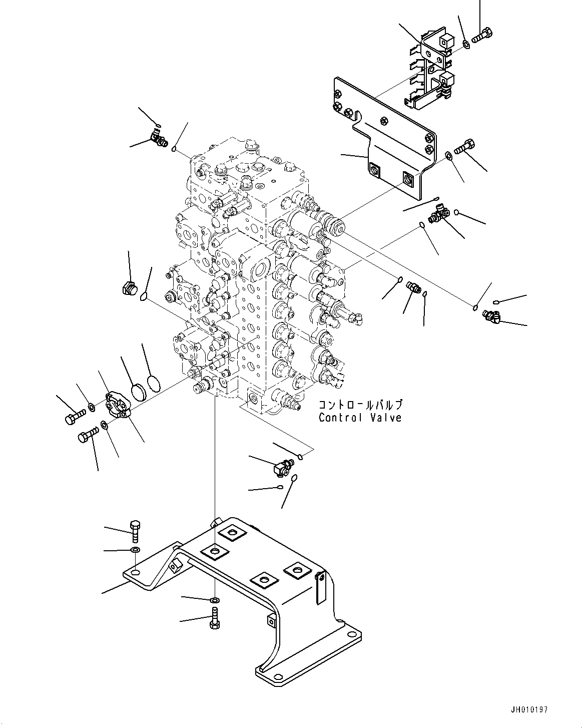 Excavators Komatsu / HB335-1 S/N 1001-UP(0000782c) / Control Valve, Control Valve Mounting (#1001-)(H006026 : H0120-004026)
