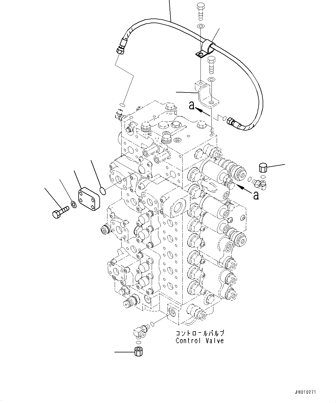 Excavators Komatsu / HB335-1 S/N 1001-UP(0000782c) / Control Valve, Blind Parts (#1001-)(H006027 : H0120-004027)