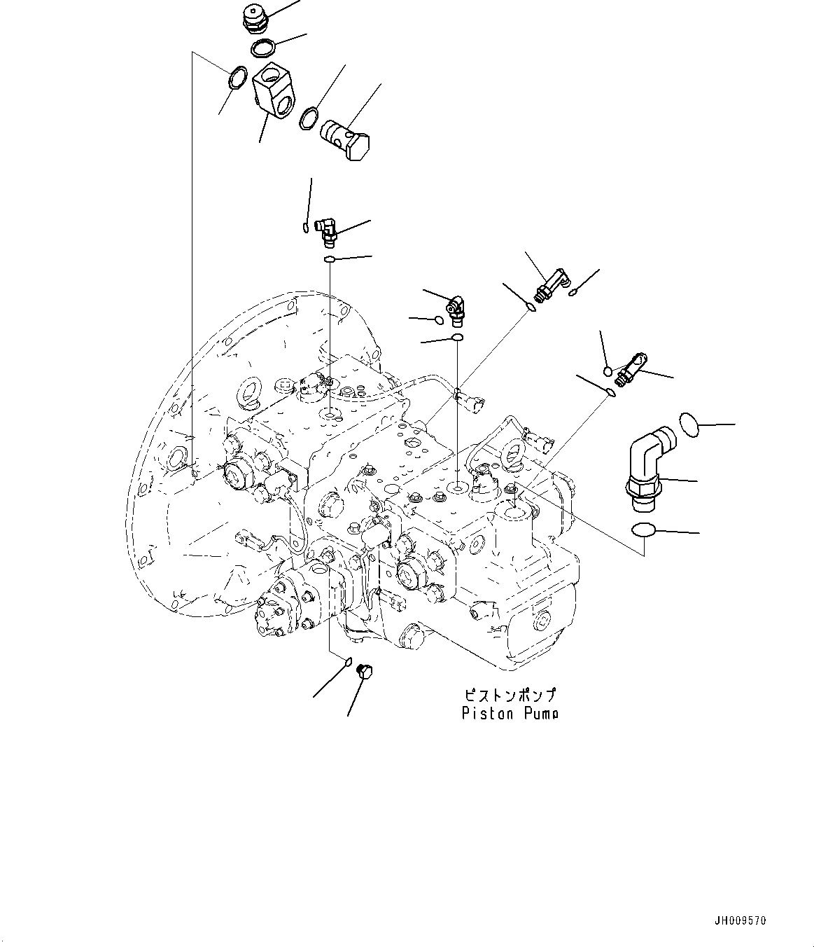 Excavators Komatsu / HB335-1 S/N 1001-UP(0000782c) / Piston Pump Related Parts (#1001-)(H007001 : H0210-001001)