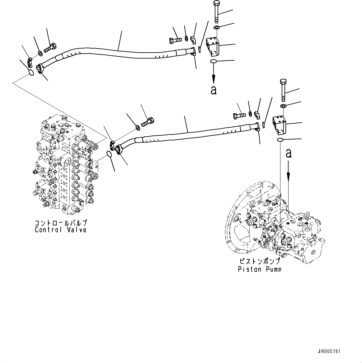 Excavators Komatsu / HB335-1 S/N 1001-UP(0000782c) / Delivery Piping (#1001-)(H009001 : H0312-001001)