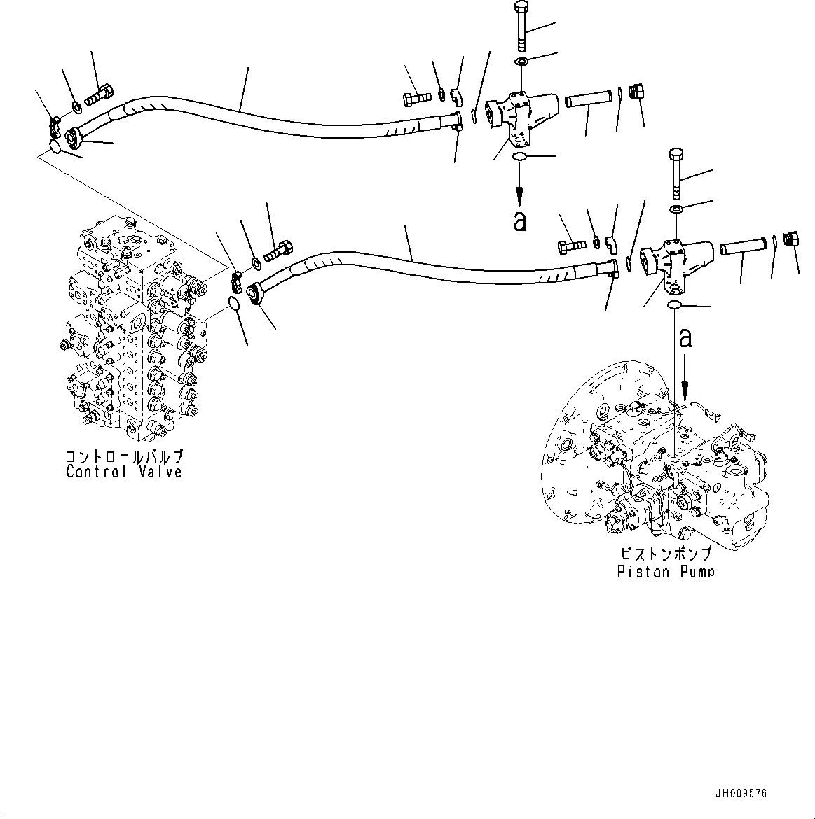 Excavators Komatsu / HB335-1 S/N 1001-UP(0000782c) / Delivery Piping (#1001-)(H010001 : H0312-002001)