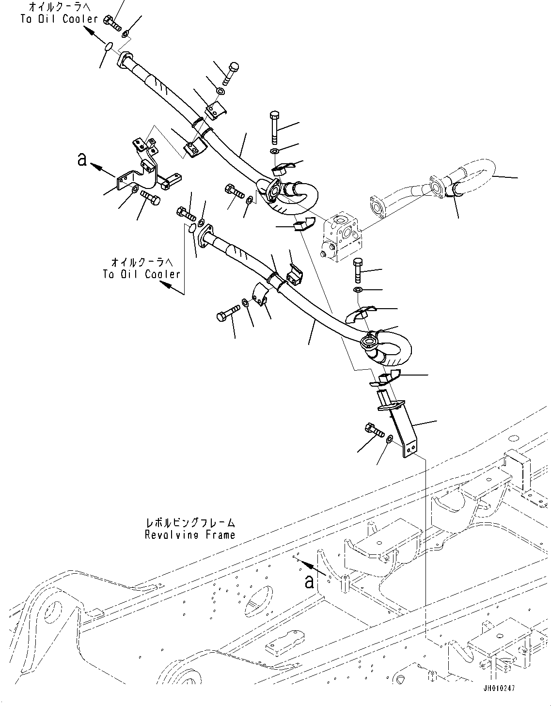 Excavators Komatsu / HB335-1 S/N 1001-UP(0000782c) / Oil Cooler Piping (#1001-)(H011001 : H0320-001001)