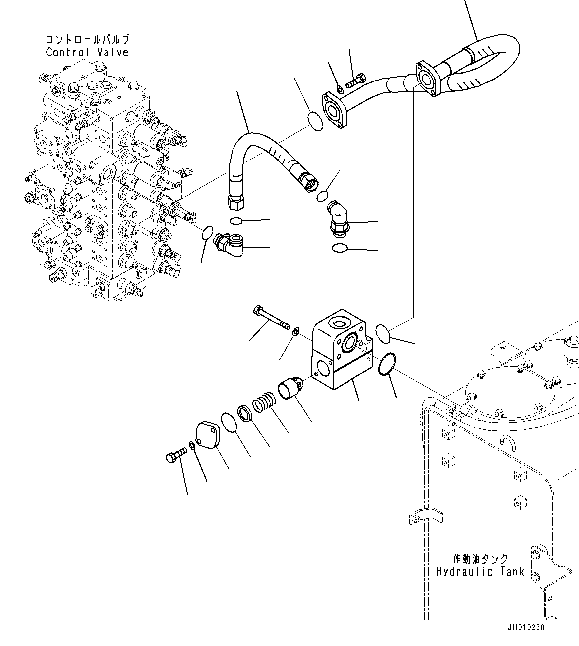 Excavators Komatsu / HB335-1 S/N 1001-UP(0000782c) / Return Piping (#1001-)(H013001 : H0330-001001)