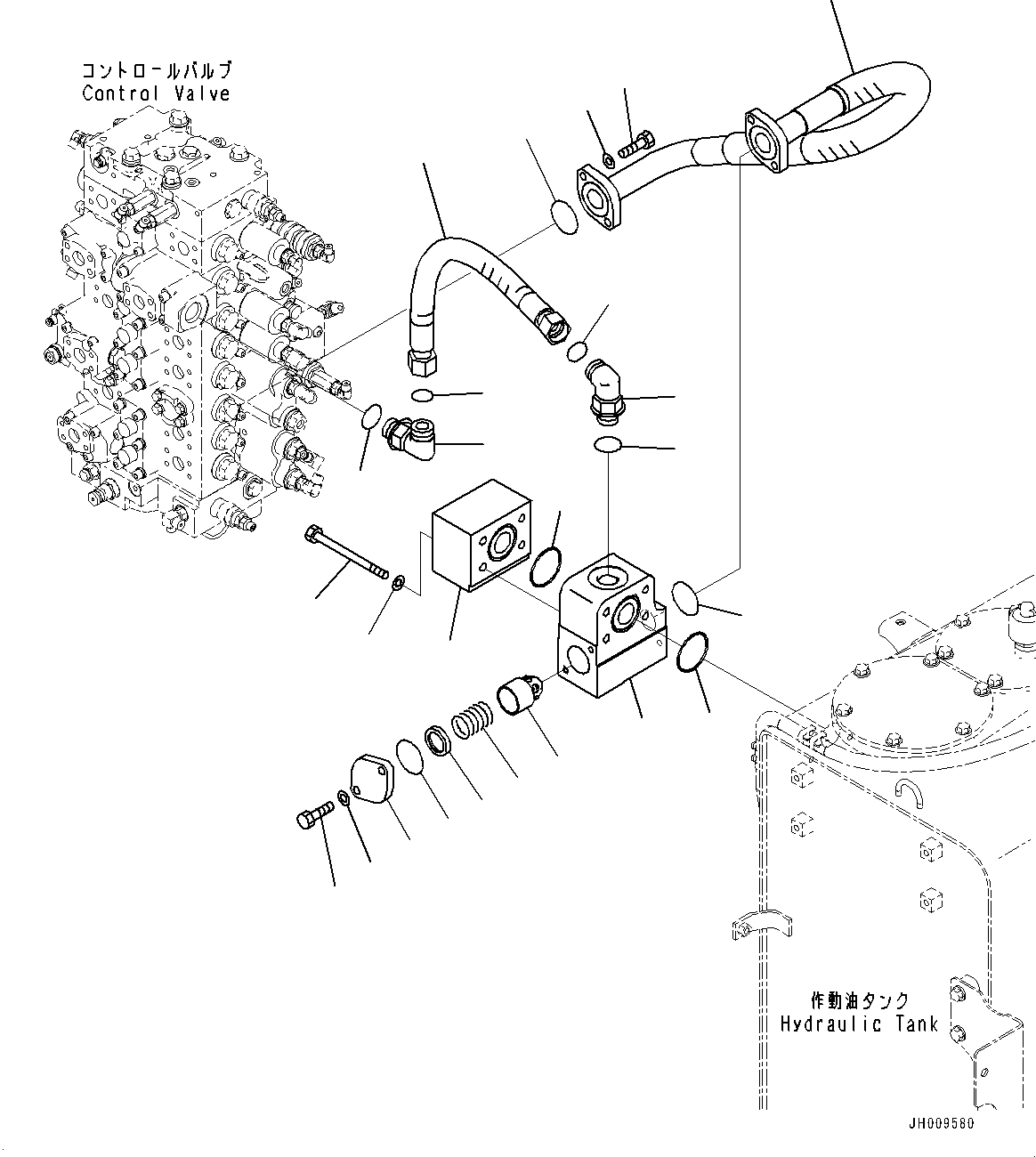 Excavators Komatsu / HB335-1 S/N 1001-UP(0000782c) / Return Piping (#1001-)(H015001 : H0330-003001)