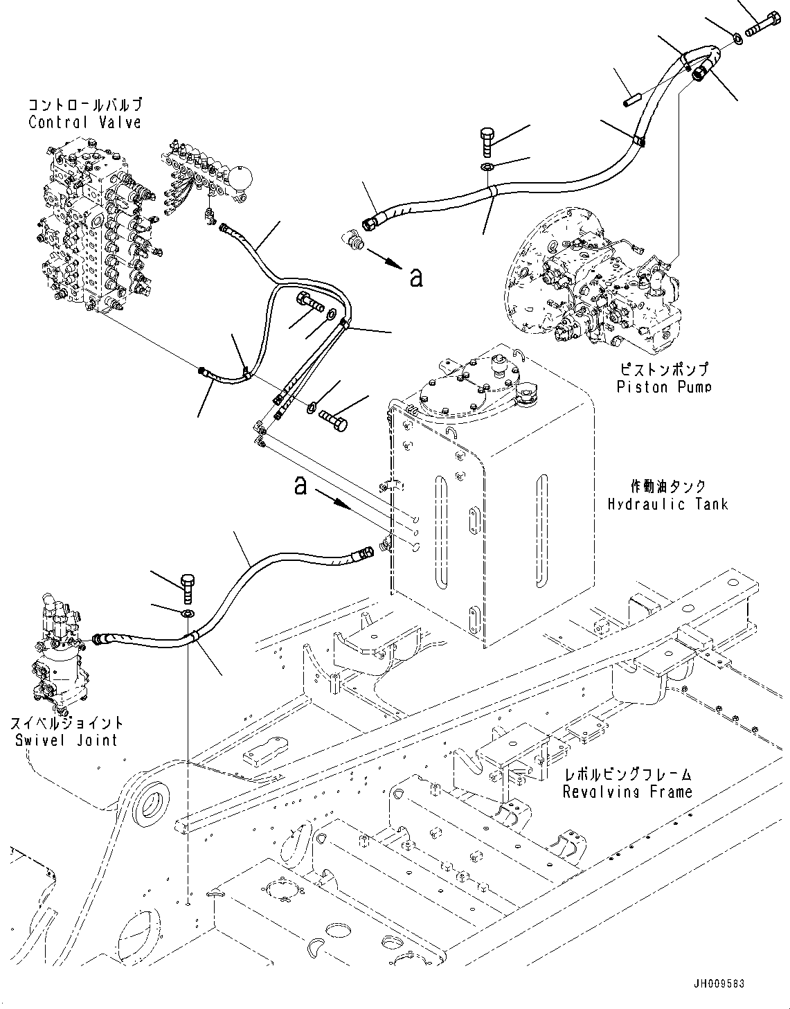 Excavators Komatsu / HB335-1 S/N 1001-UP(0000782c) / Drain Piping (#1001-)(H016001 : H0340-001001)