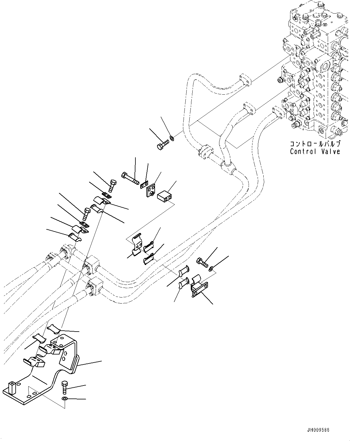 Excavators Komatsu / HB335-1 S/N 1001-UP(0000782c) / Boom Piping, Mounting (#1001-)(H018002 : H1210-002002)