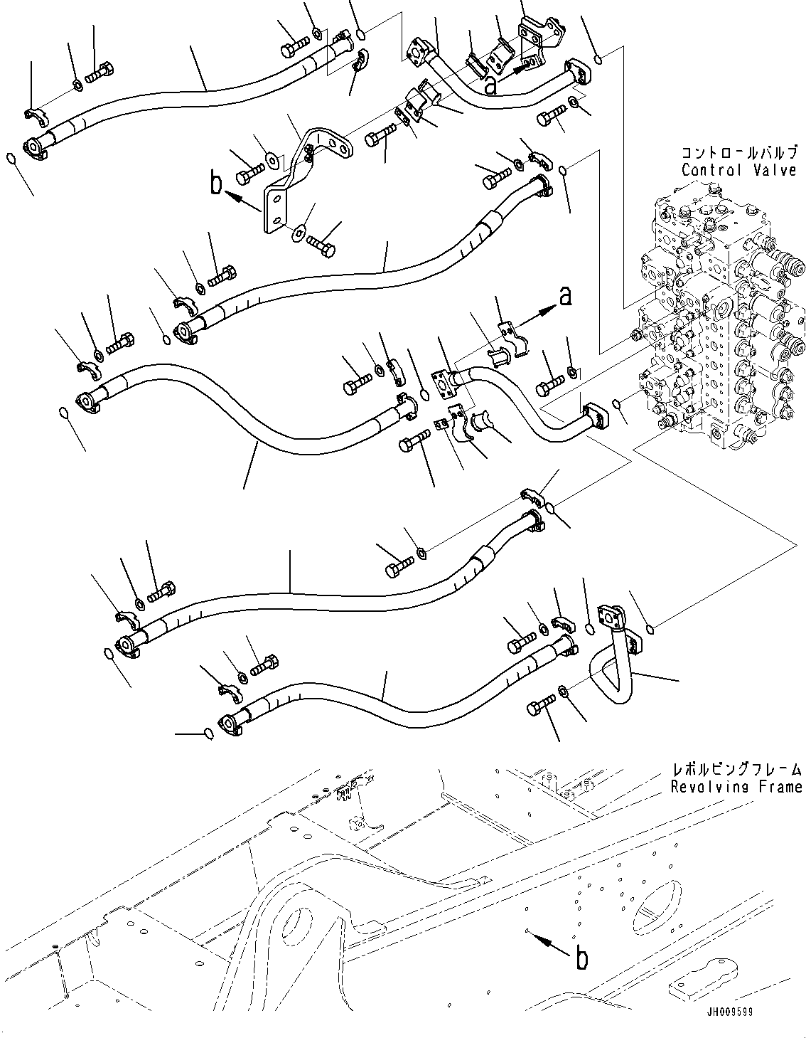 Excavators Komatsu / HB335-1 S/N 1001-UP(0000782c) / Arm and Bucket Piping,  (#1001-1002)(H020001 : H1220-002001)
