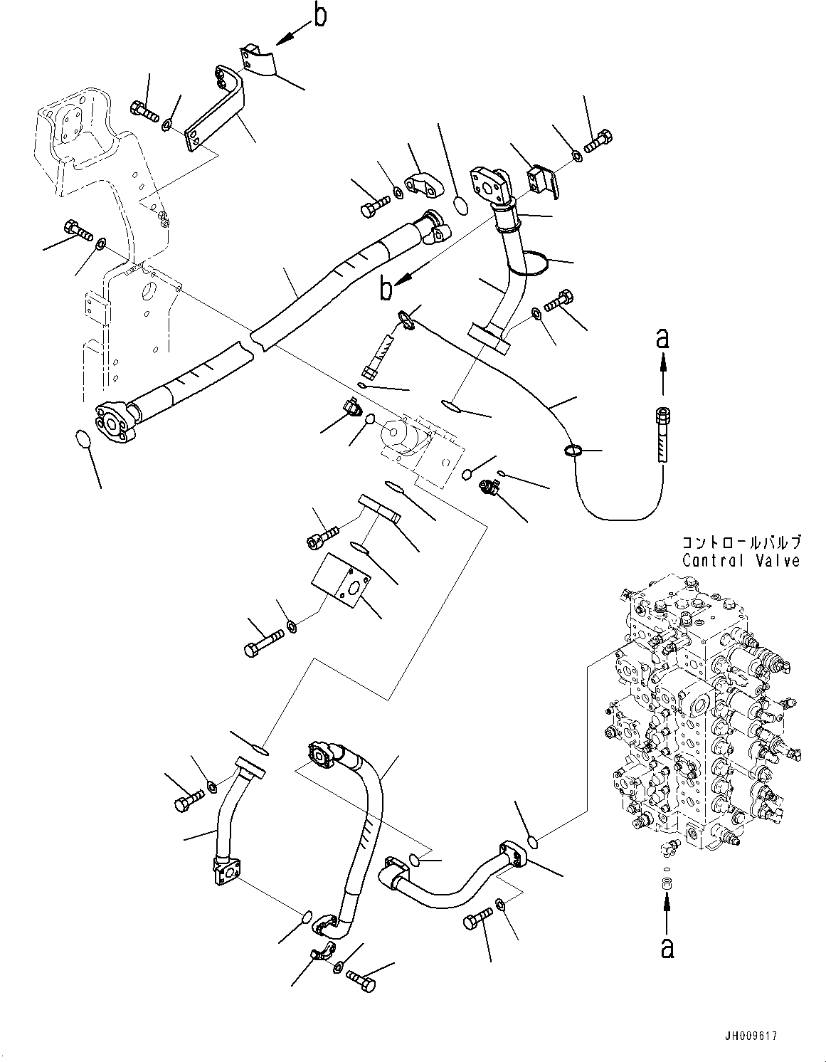 Excavators Komatsu / HB335-1 S/N 1001-UP(0000782c) / Actuator Piping, Piping, R.H. (#1001-)(H024003 : H1270-004003)