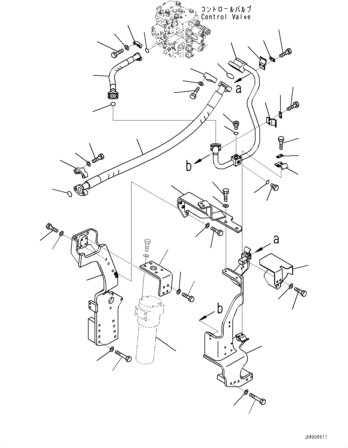 Excavators Komatsu / HB335-1 S/N 1001-UP(0000782c) / Actuator Piping, Piping, L.H. (#1001-)(H024001 : H1270-004001)