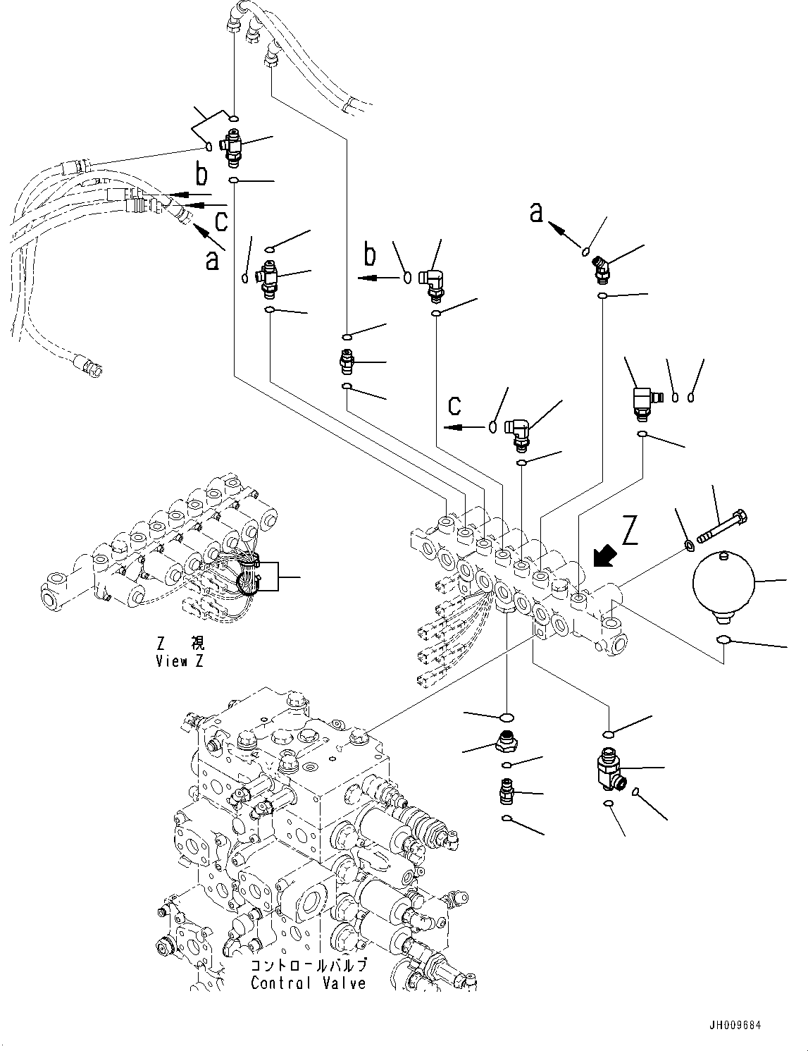 Excavators Komatsu / HB335-1 S/N 1001-UP(0000782c) / Solenoid Valve, Mounting and Piping (#1001-)(H030002 : H1831-002002)