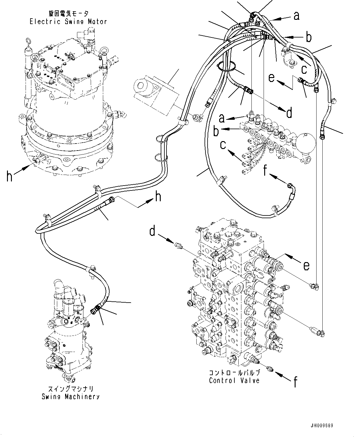 Excavators Komatsu / HB335-1 S/N 1001-UP(0000782c) / Solenoid Valve, Piping (#1001-)(H030003 : H1831-002003)