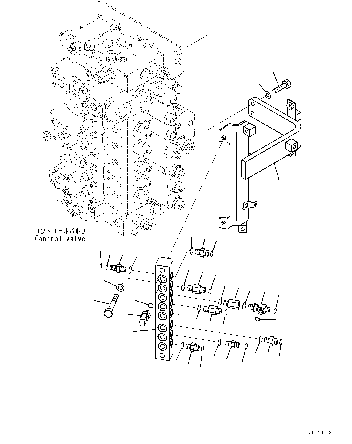 Excavators Komatsu / HB335-1 S/N 1001-UP(0000782c) / Pressure Switch Block (#1001-)(H031001 : H1833-001001)