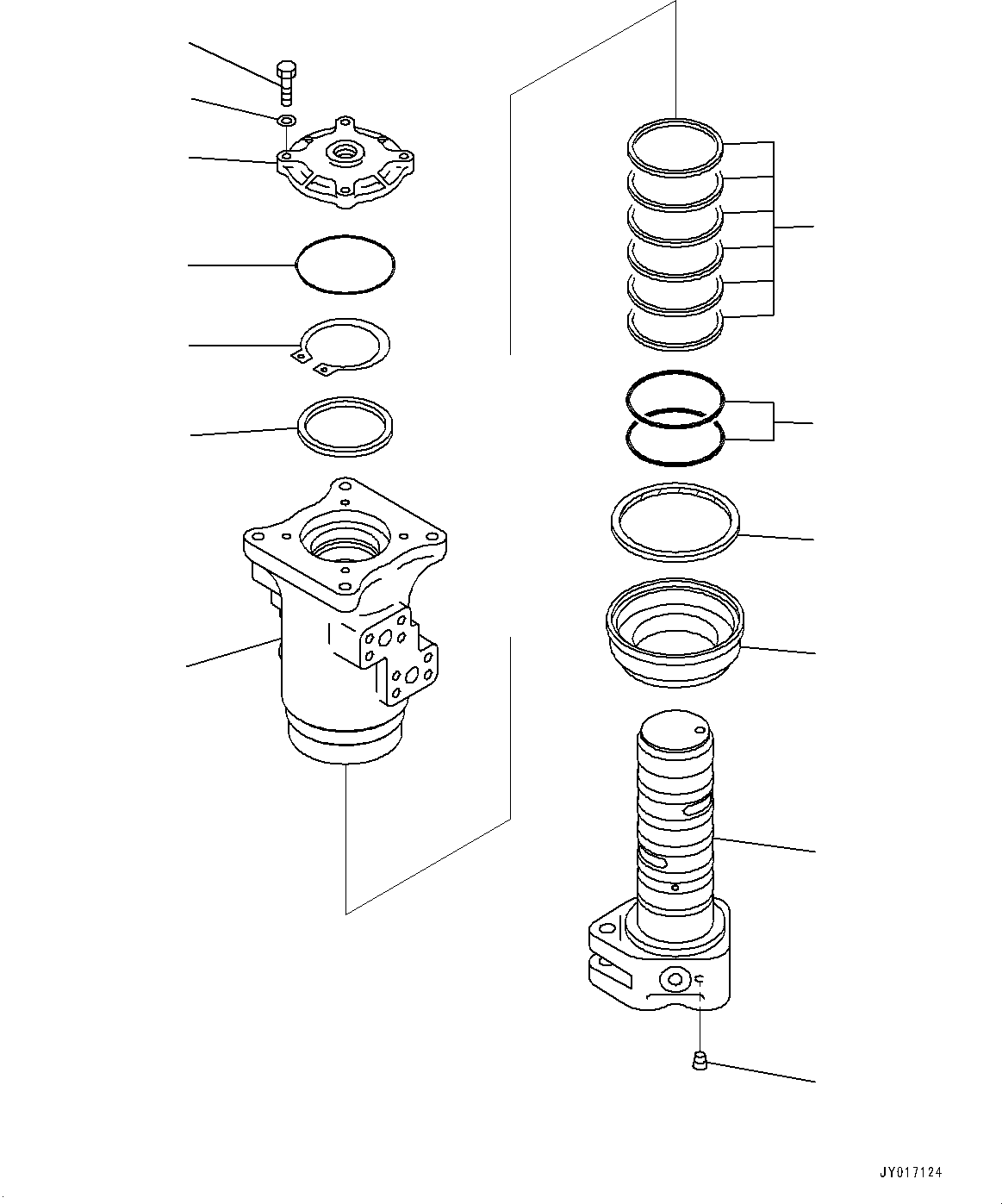 Komatsu parts book diagram for HB365-1 S/N 1001-UP: SWIVEL JOINT, INNER PARTS (#1001-1013)